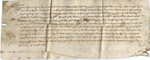 Enlarged image of charter from the second regnal year of King Richard 3rd.