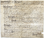Enlarged image of Court Roll, 1693.