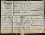 Enlarged image of letter of 1683.